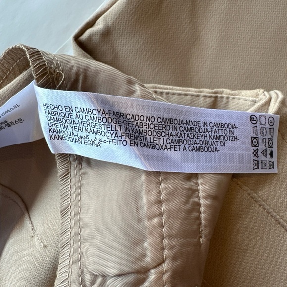 Zara NWT Women’s Small Khaki Dress Pants Pockets Tailored Look Office or Casual - Picture 15 of 15